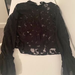 New Alexis black lace blouse
